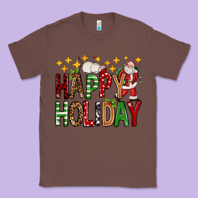 Happy Holiday Christmas Classic Tee Designed By Fadigitalartstudio
