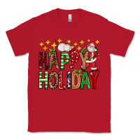 Red happy holiday christmas Classic Tee - FaDigitalArtStudio