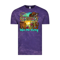 Cloud Purple cowboy take me away Vintage Tee - Zillion Design Studio