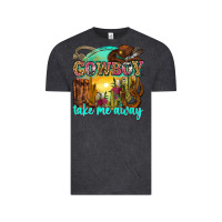 Vintage Black cowboy take me away Vintage Tee - Zillion Design Studio