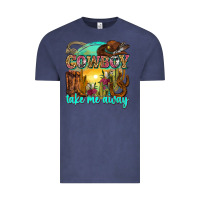 Vintage Denim cowboy take me away Vintage Tee - Zillion Design Studio