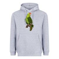 Heather Grey New Zealand Paraket Parrot Heavyweight Hoodie - LillyAllenDesigns