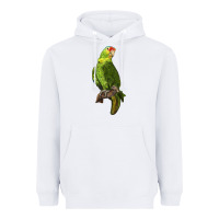 White New Zealand Paraket Parrot Heavyweight Hoodie - LillyAllenDesigns