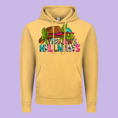 Yeehaws And Hellnaws Vintage Hoodie Designed By Texasbilliewilder