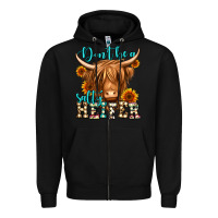 Black don't be a salty heifer long haired cow Zipper Hoodie - Jasminsmagicworld