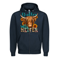 Navy don't be a salty heifer long haired cow Zipper Hoodie - Jasminsmagicworld