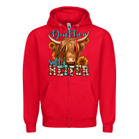 Red don't be a salty heifer long haired cow Zipper Hoodie - Jasminsmagicworld