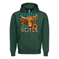 Sports Green don't be a salty heifer long haired cow Zipper Hoodie - Jasminsmagicworld