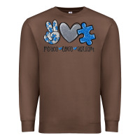 Chestnut peace love autism Premium Sweatshirt - MaliasSmallBusiness