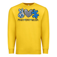 Lemon peace love autism Premium Sweatshirt - MaliasSmallBusiness