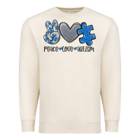 Sandshell peace love autism Premium Sweatshirt - MaliasSmallBusiness