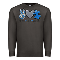 Smoke peace love autism Premium Sweatshirt - MaliasSmallBusiness