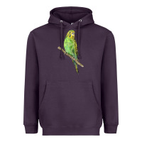 Plum Budgeriar Bird Parrot Heavyweight Hoodie - LillyAllenDesigns