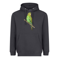 Smoke Budgeriar Bird Parrot Heavyweight Hoodie - LillyAllenDesigns