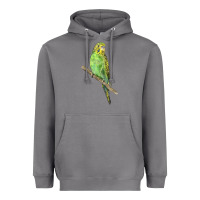 Storm Budgeriar Bird Parrot Heavyweight Hoodie - LillyAllenDesigns