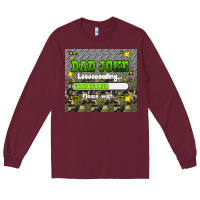 Burgundy dad joke loading please wait Long Sleeve Tee - HRA Design Shop
