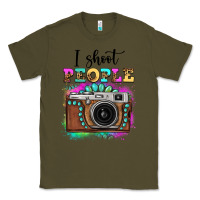 Army Green i shoot people tie dye gemstone vintage camera Classic Tee - FaDigitalArtStudio