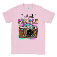 Bubblegum Pink i shoot people tie dye gemstone vintage camera Classic Tee - FaDigitalArtStudio