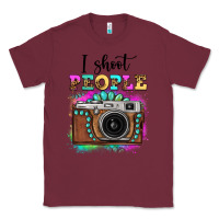 Burgundy i shoot people tie dye gemstone vintage camera Classic Tee - FaDigitalArtStudio