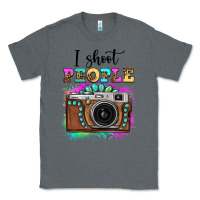 Charcoal Heather i shoot people tie dye gemstone vintage camera Classic Tee - FaDigitalArtStudio