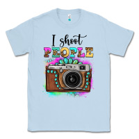 Dusty Blue i shoot people tie dye gemstone vintage camera Classic Tee - FaDigitalArtStudio