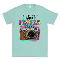 Seafoam i shoot people tie dye gemstone vintage camera Classic Tee - FaDigitalArtStudio