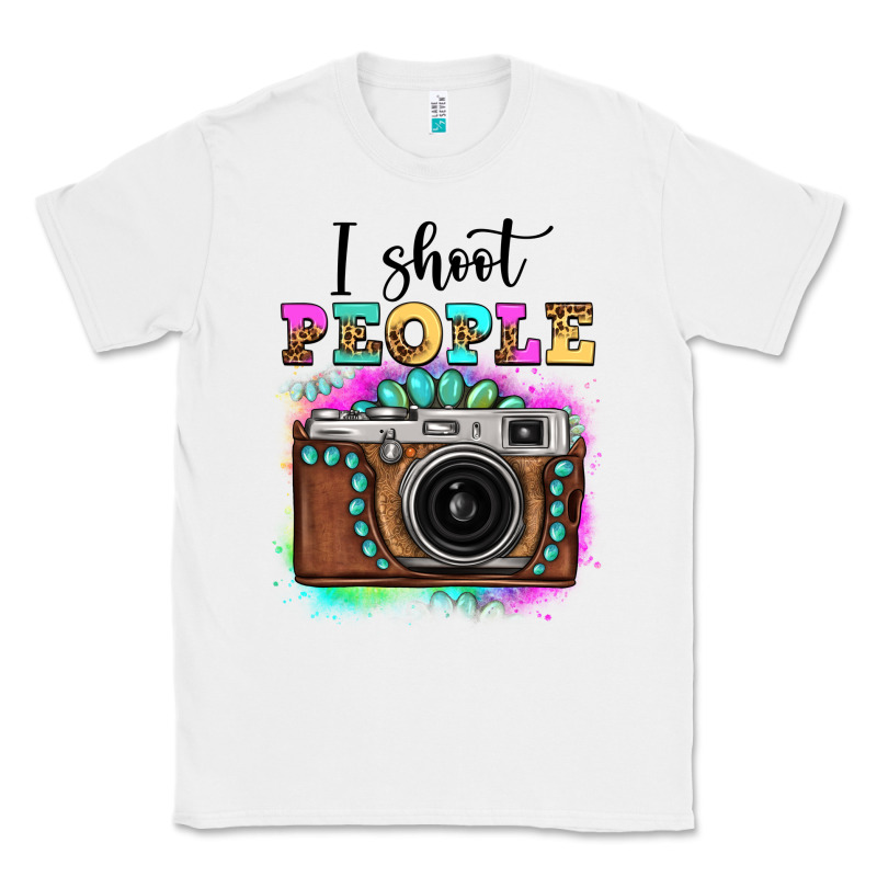 I Shoot People Tie Dye Gemstone Vintage Camera Classic Tee by FaDigitalArtStudio | Teevron