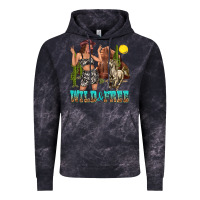 Cloud Black wild and free Vintage Hoodie - texasbilliewilder