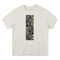 Cream zebra Heavy Core Tee - LillyAllenDesigns
