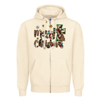Sandshell merry christmas wood slice ornament Zipper Hoodie - JahusDesignShop