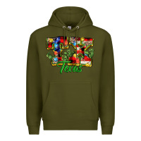 Army Green Christmas Texas Premium Hoodie - MaliasSmallBusiness
