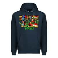 Navy Christmas Texas Premium Hoodie - MaliasSmallBusiness
