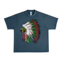 Midnight Navy christmas indian feather headdress Urban Heavy Tee - RanaPortraitStore