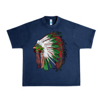 Christmas Indian Feather Headdress Urban Heavy Tee | Teevron
