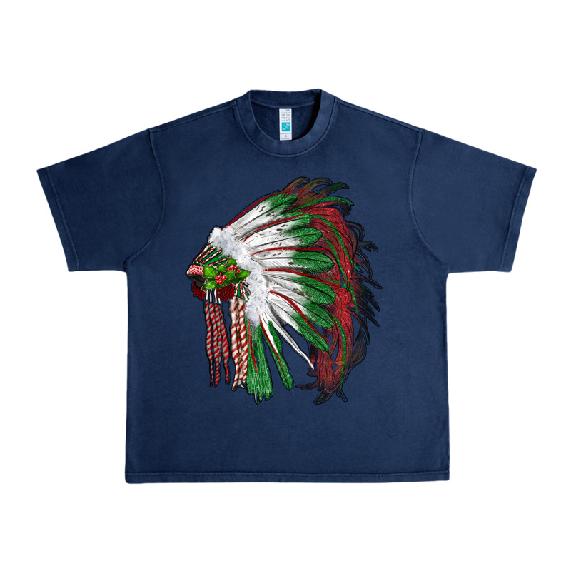 Christmas Indian Feather Headdress Urban Heavy Tee by RanaPortraitStore | Teevron