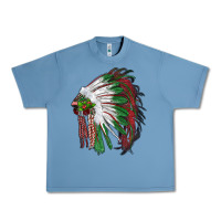 Pebble Blue christmas indian feather headdress Urban Heavy Tee - RanaPortraitStore