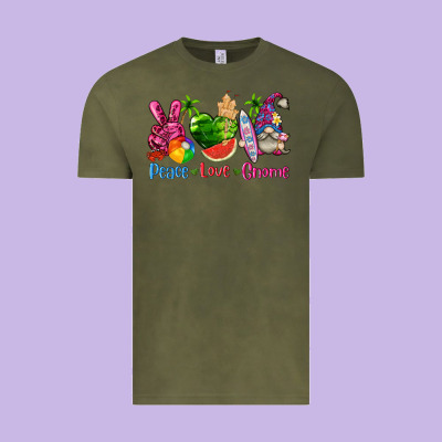 Peace Love Gnome Summer Vintage Tee Designed By Texasbilliewilder