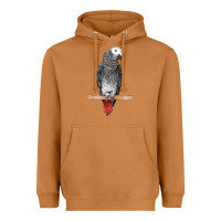 Meerkat African Gray Parrot Bird Heavyweight Hoodie - LillyAllenDesigns