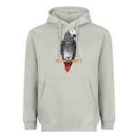 Moon Dust African Gray Parrot Bird Heavyweight Hoodie - LillyAllenDesigns