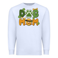 White st. patricks day dog mom Premium Sweatshirt - MaliasSmallBusiness