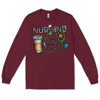 Burgundy nursing İn my heart Long Sleeve Tee - CowhideDigitalArt