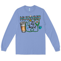 Colony Blue nursing İn my heart Long Sleeve Tee - CowhideDigitalArt