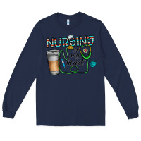 Navy nursing İn my heart Long Sleeve Tee - CowhideDigitalArt