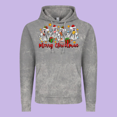 Vintage Hoodie merry christmas pantasmas ghost christmas