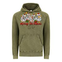 Vintage Olive merry christmas pantasmas ghost christmas Vintage Hoodie - Zillion Design Studio