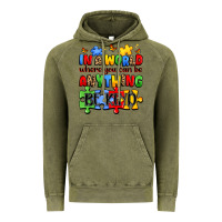 Vintage Olive in a world where you can be anything be kind Vintage Hoodie - JahusDesignShop