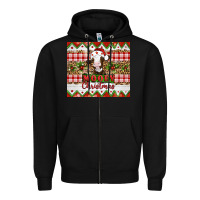 Black Moooey christmas Zipper Hoodie - Artiststas