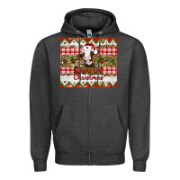 Charcoal Heather Moooey christmas Zipper Hoodie - Artiststas