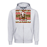 Heather Grey Moooey christmas Zipper Hoodie - Artiststas