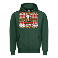 Sports Green Moooey christmas Zipper Hoodie - Artiststas